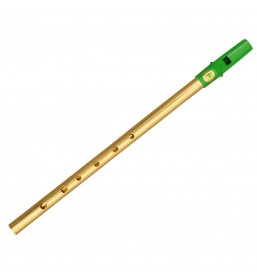 CLARE IRISH TIN WHISTLE IN D BRASS GREEN