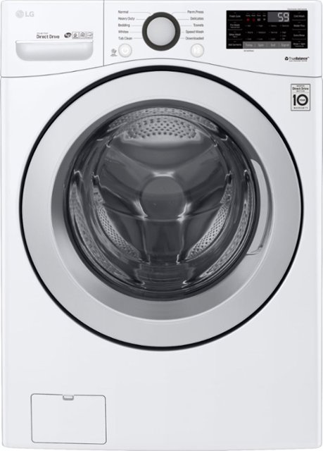LG - 4.5 Cu. Ft. 10-Cycle Front-Loading Smart Wi-Fi Washer with 6Motion Technology - White