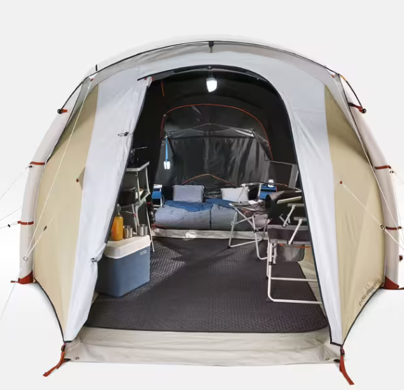QUECHUA Inflatable Camping Tent Air Seconds 4.1 F&B 4 Person 1 Bedroom