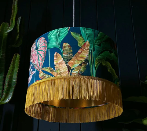 Magic Fruits Lampshade - Green and Gold