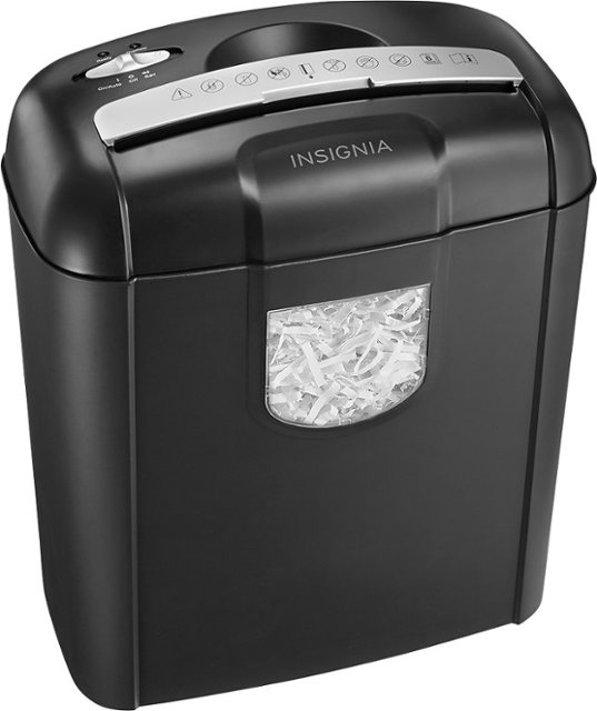 Insigniaâ„¢ - 6-Sheet Crosscut Shredder - Black