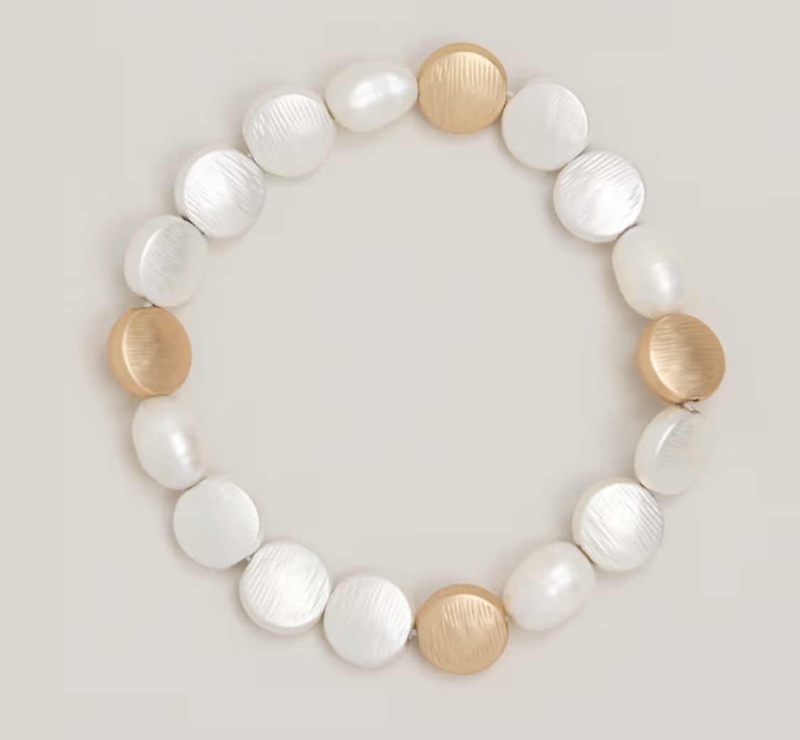 Beaded And Pearl Bracelet