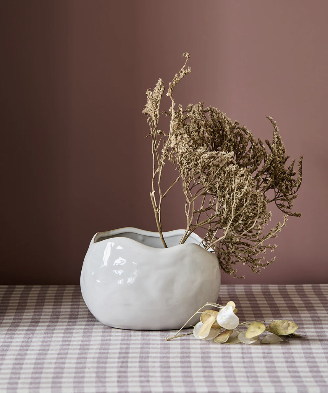 Adalyn White Stoneware Pot