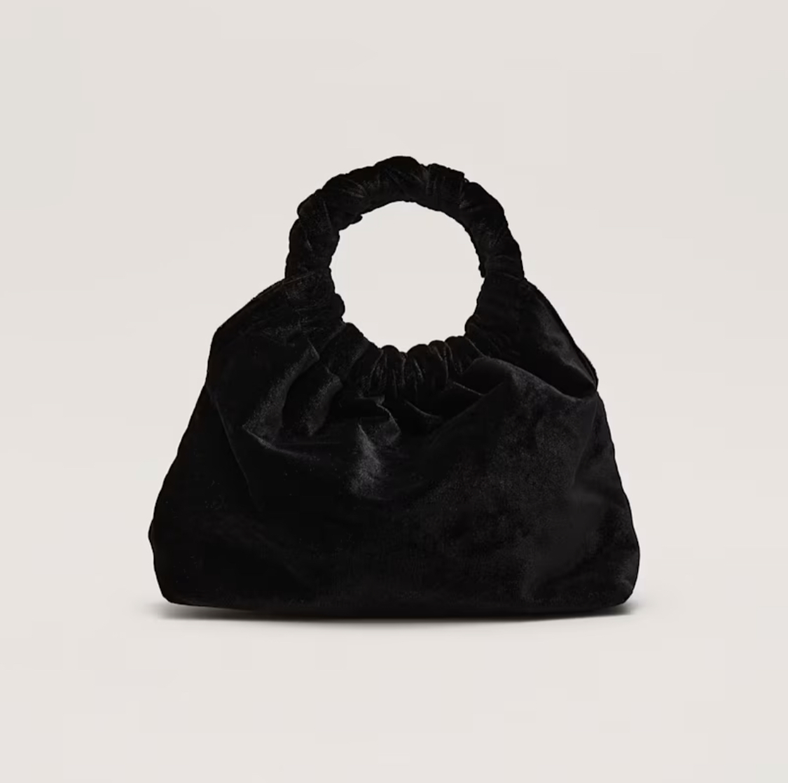 Black Velvet Twist Handle Mini Grab Bag