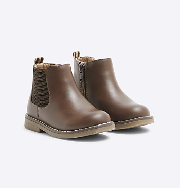 Mini Boys Brown Chelsea Boot