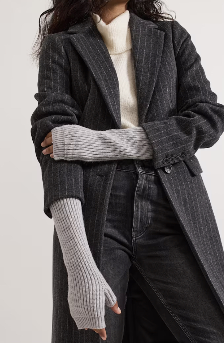 Grey Ribbed Armwarmers