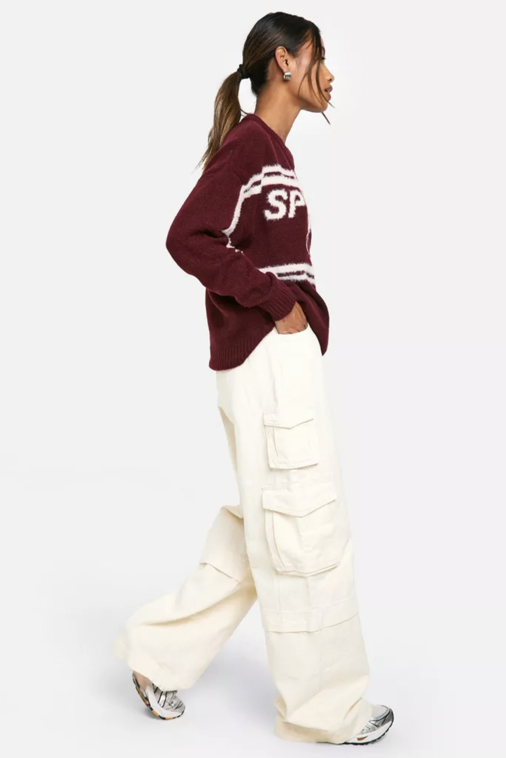 WIDE LEG CARGO POCKET TROUSER
