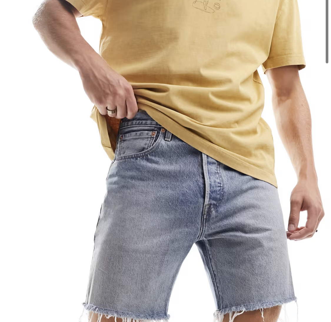 Levi's 501 '93 denim shorts in light blue wash
