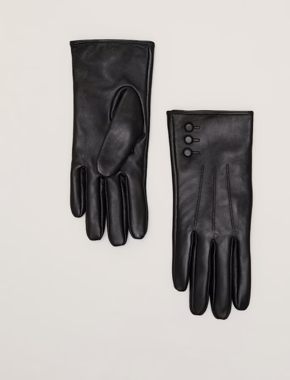 Black Leather Gloves