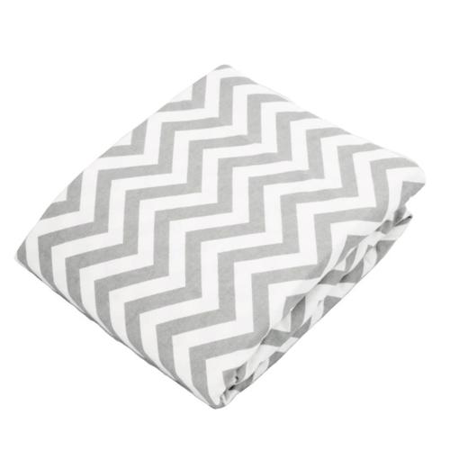 Flannel Fitted Change Pad Sheet with Slits Grey Chevron S347-507