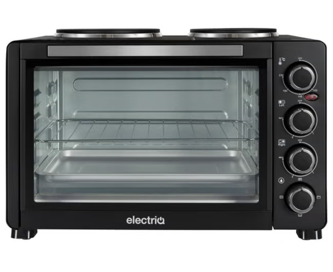 electriQ 30L Mini Oven with Dual Hotplates
