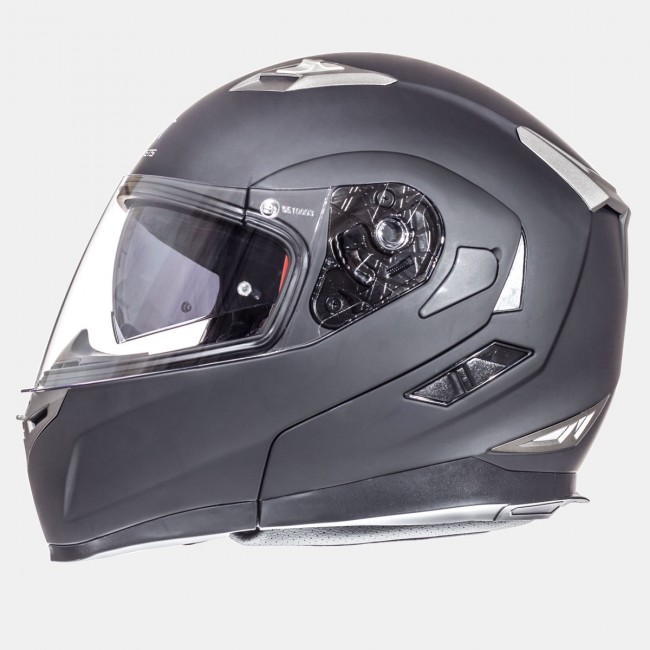MT Flux Solid Flip Up Helmet - Matt Blk