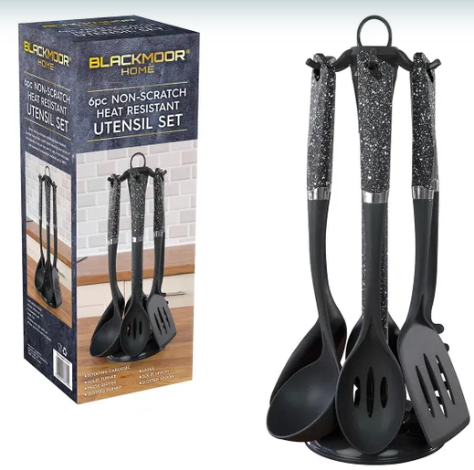 Blackmoor Home 6-piece Utensil Set - Black