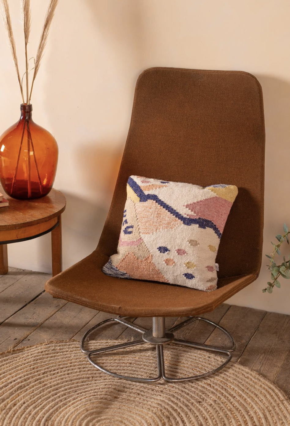 Abstract Kilim Wool Cushion Cover