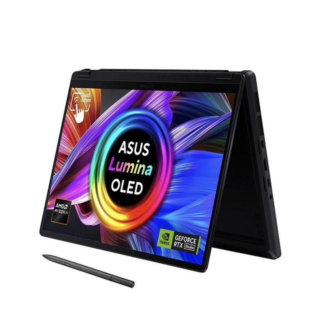 Asus ProArt PX13 Laptop - 13.3in OLED Touchscreen WQXGA+, AMD Ryzen AI 9, GeForce RTX 4070, 32GB RAM, 2TB SSD - Black