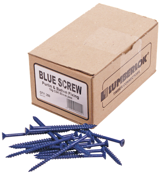 LUMBERLOK BLUE PURLIN SCREW 10G 80MM 250 PACKSKU: 4548816