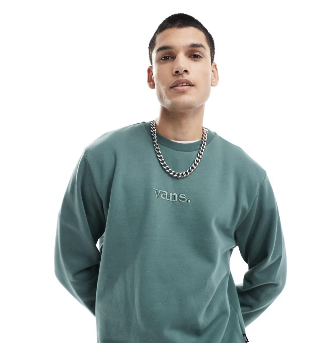 Vans essential relaxed sweatshirt in dark green