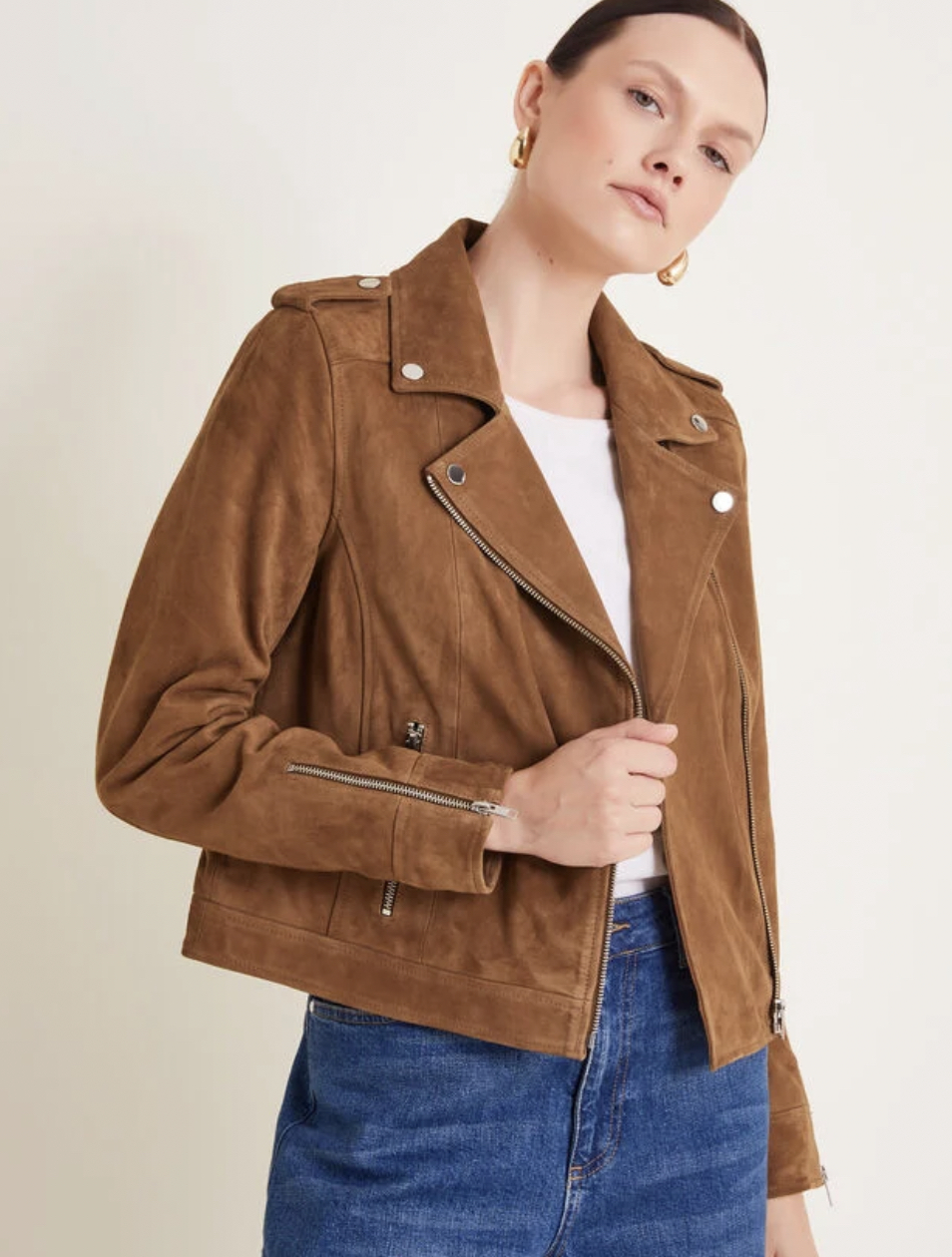 Sienna suede jacket tan