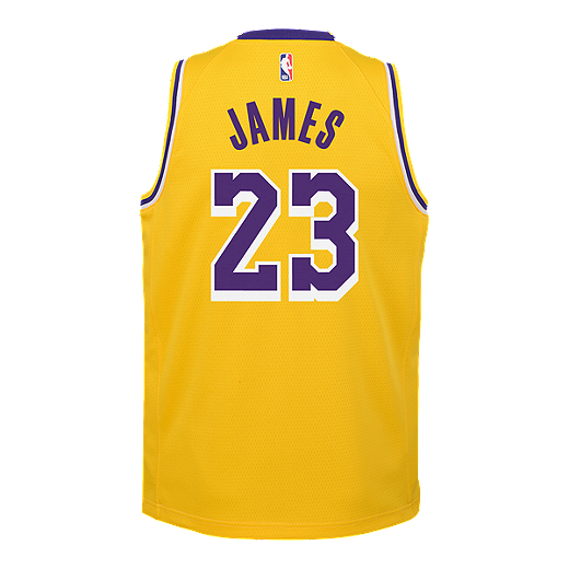 Youth Los Angeles Lakers LeBron James Icon Yellow Jersey