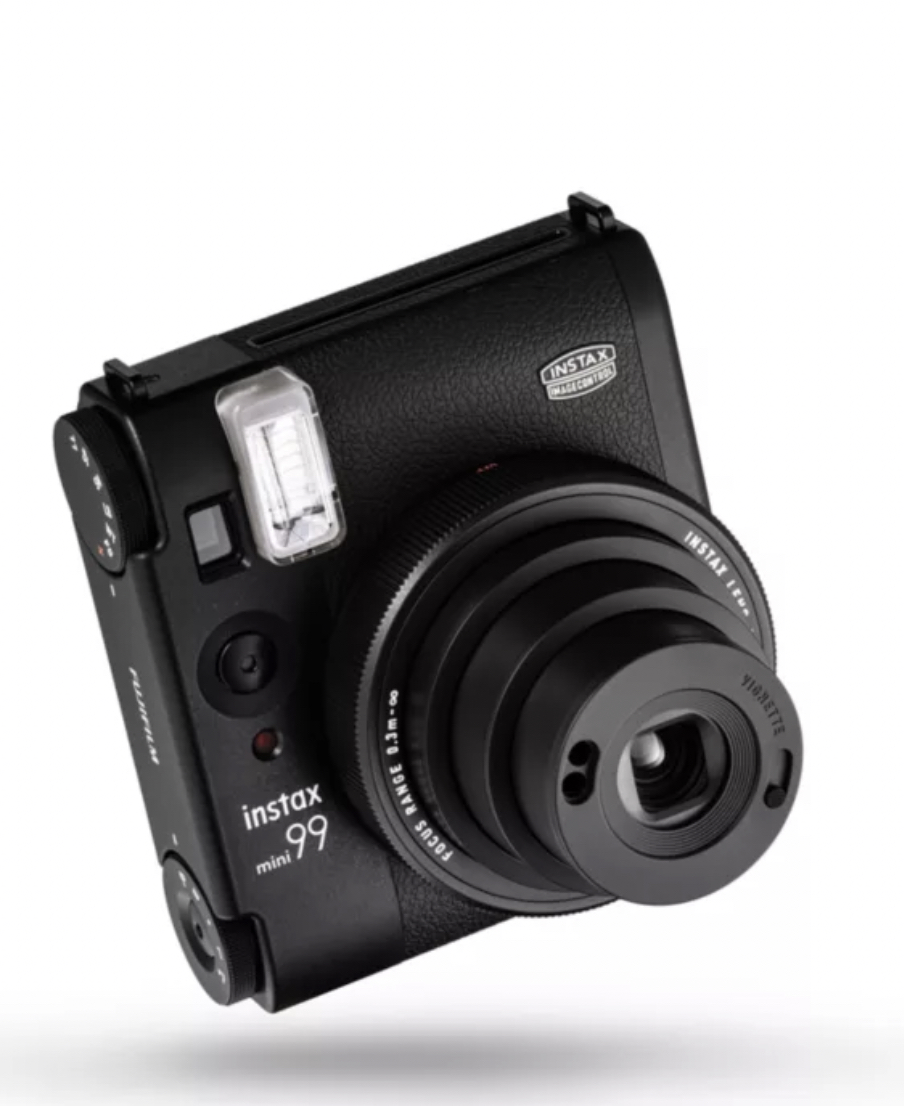 Fujifilm Instax Mini 99 Instant Camera with Built-In Flash & Shoulder Strap, Black