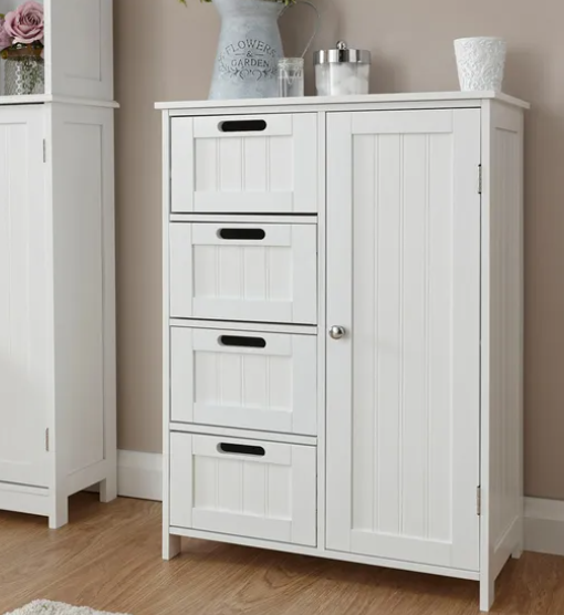 Shaker 1 Door 4 Drawer Bathroom Unit
