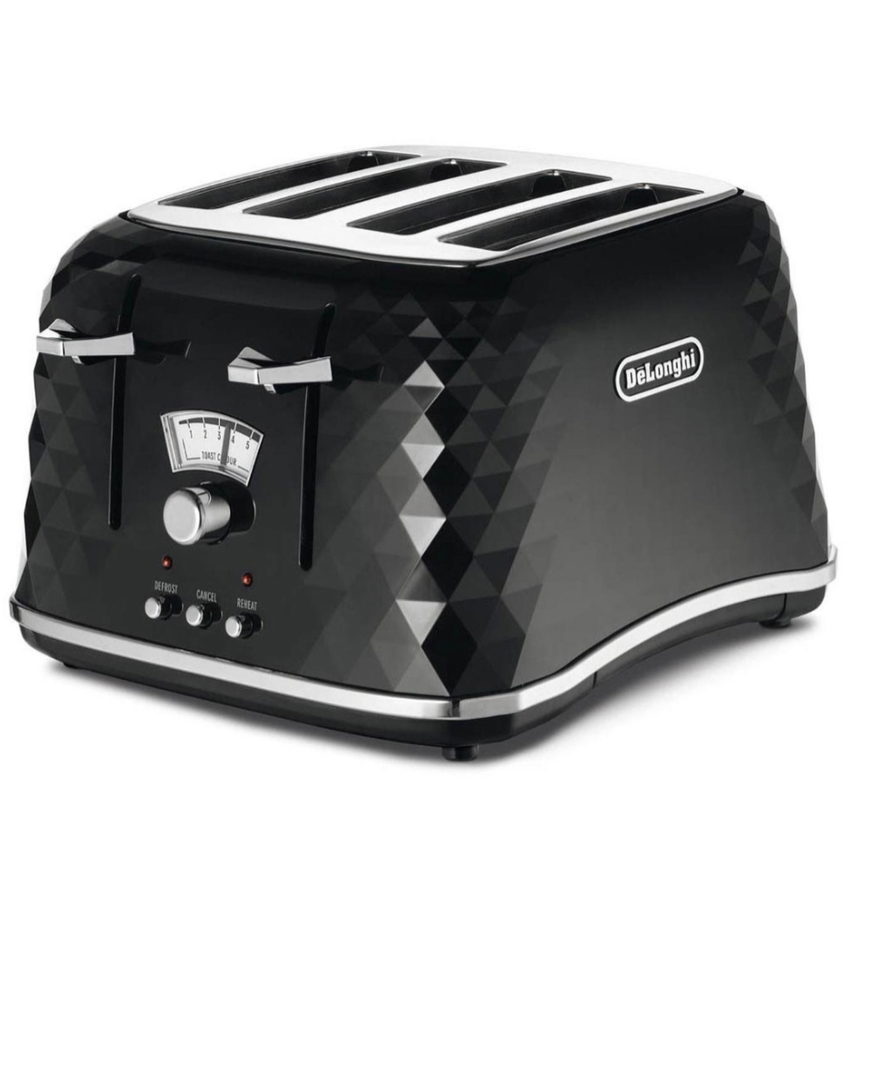 Delonghi CTJ4003.BK Brillante Four Slice Toaster - Black