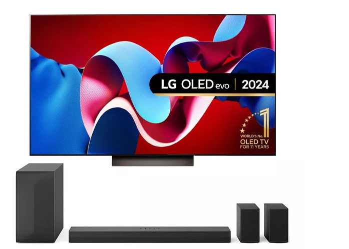 LG OLED55C44LA 55" Smart 4K Ultra HD HDR OLED TV with Amazon Alexa & US60TR 5.1 Wireless Sound Bar Bundle