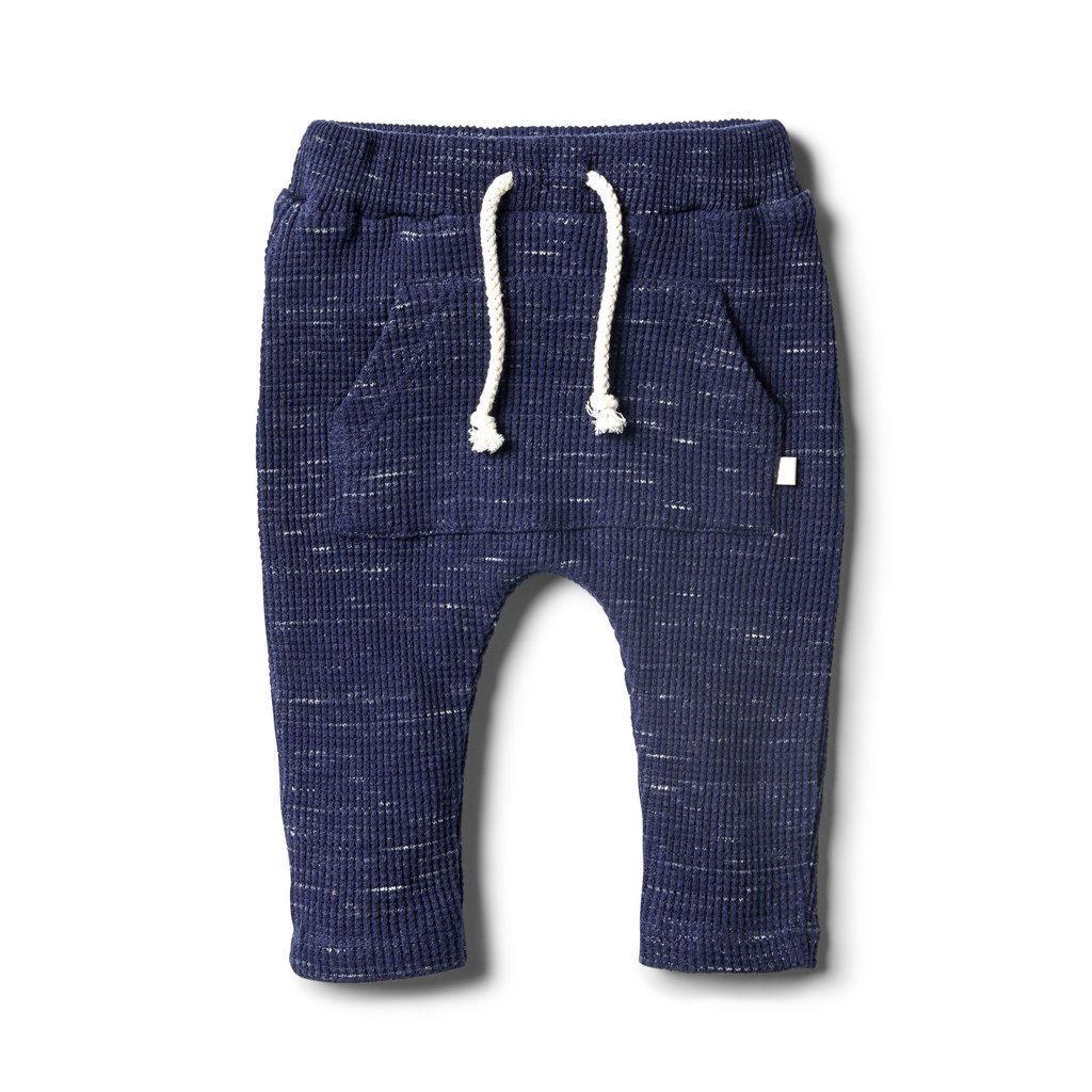 Wilson & Frenchy Twilight Blue Waffle Slouch Pant