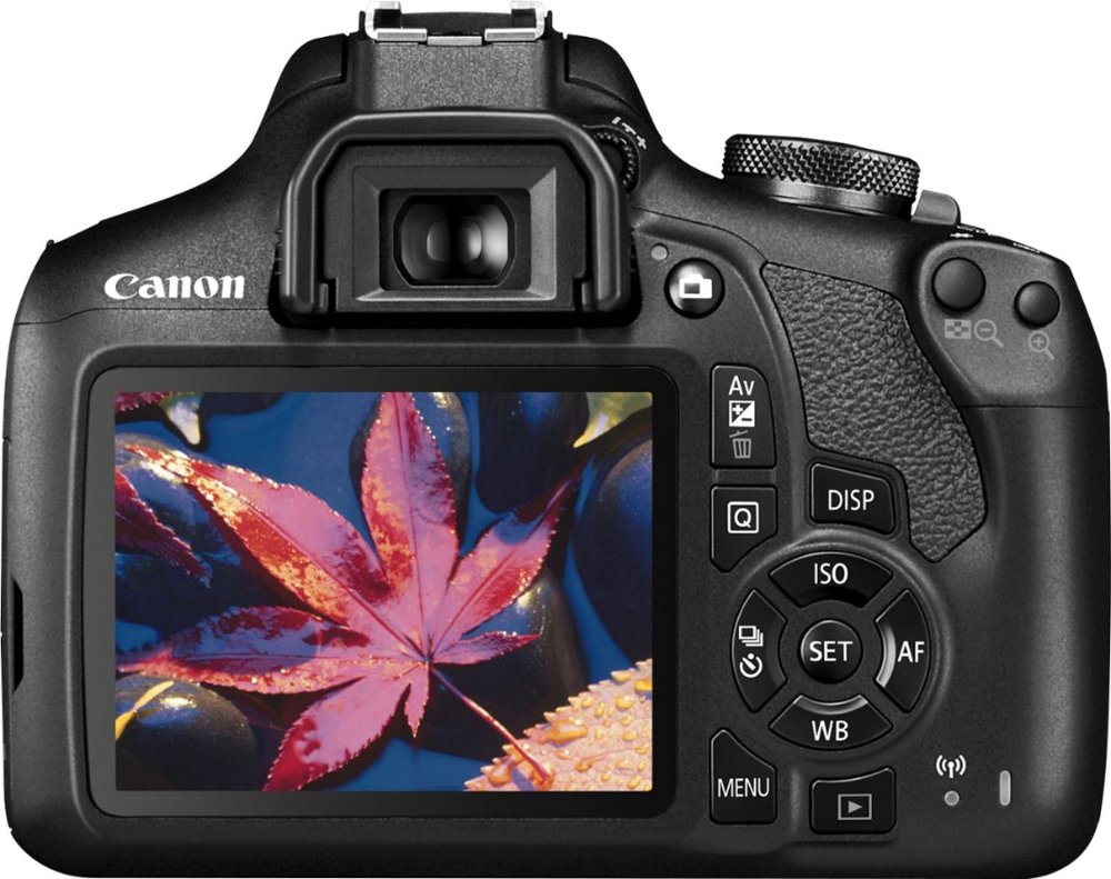 Canon - EOS Rebel T7 DSLR Video Two Lens Kit with EF-S 18-55mm and EF 75-300mm Lenses