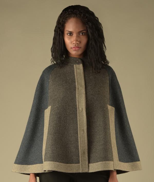 Color Blocked Reversible Cape J15172 C001