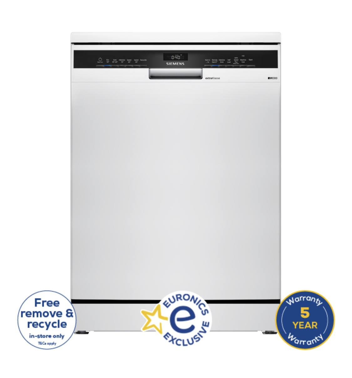 Siemens extraKlasse SN23EW04MG Dishwasher - White - 14 Place Settings