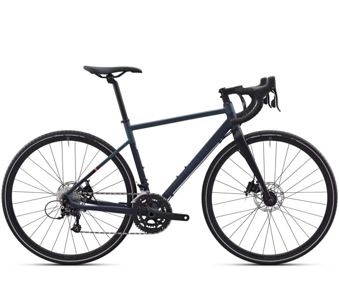 VAN RYSEL ROAD BIKE TRIBAN RC 520 MICROSHIFT DISC BRAKE - BLUE