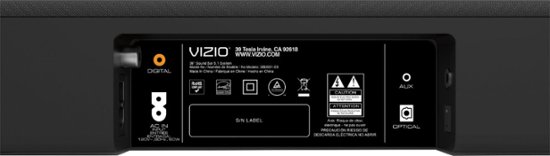 VIZIO - SmartCast 5.1 Channel Sound Bar System with 5-1/4" Wireless Subwoofer - Black