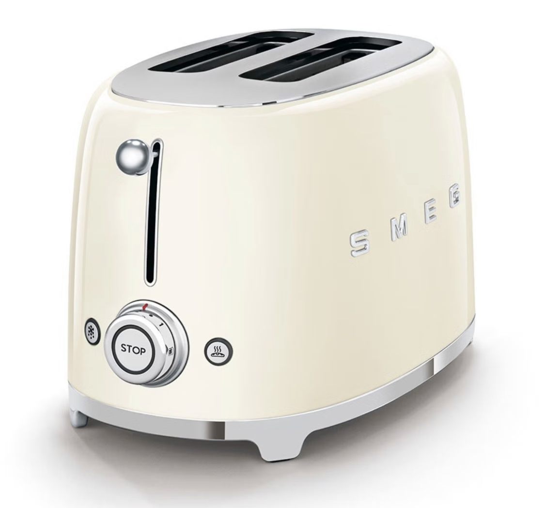 Smeg TSF01CRUK Cream Retro 2 Slice Toaster