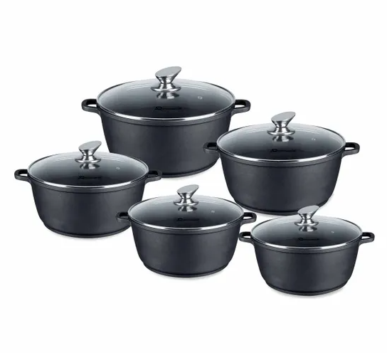 Sq Professional Nea 5 Piece Die-cast Non-stick Cookware Set - Nera