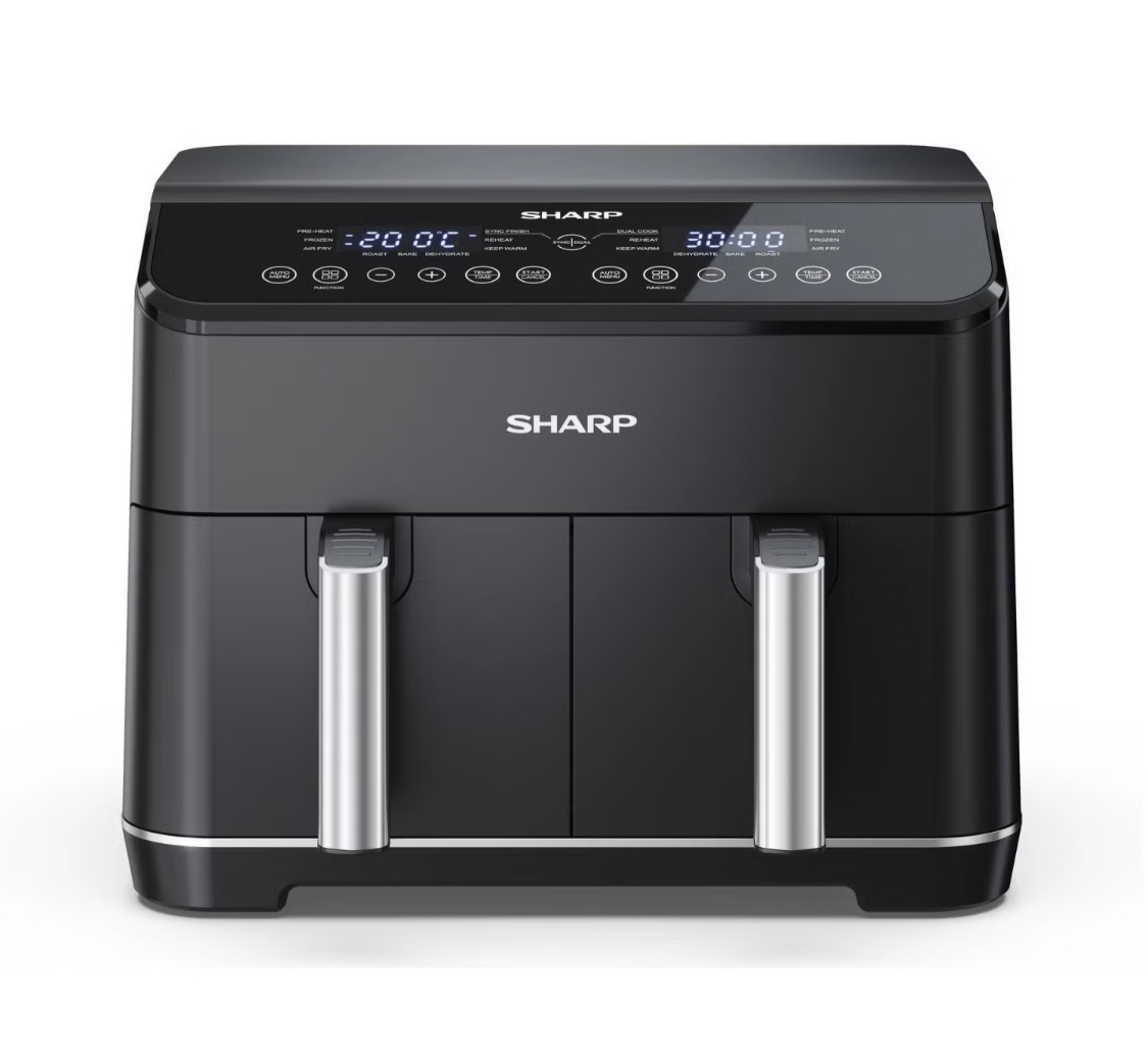 Sharp 8L Dual Drawer Digital Air Fryer