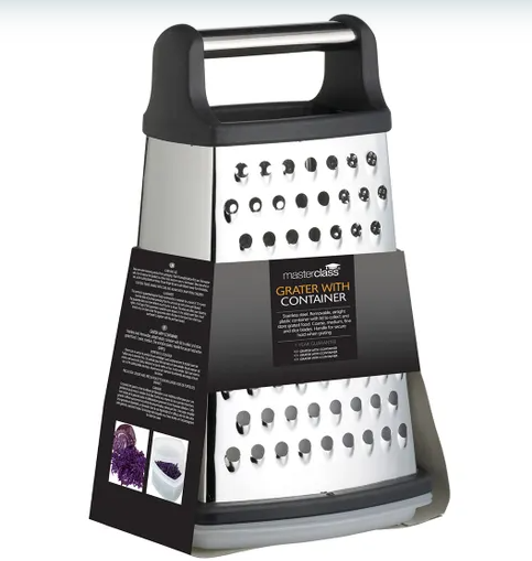 MasterClass Stainless Steel Four Sided Grater