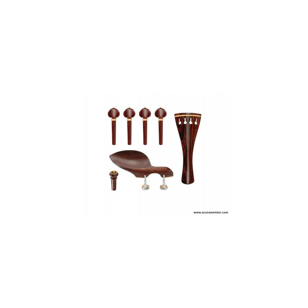 ACURAMEISTER AMU-NSGHL-322 MATCHED ROSEWOOD VIOLIN ACCESSORY SET