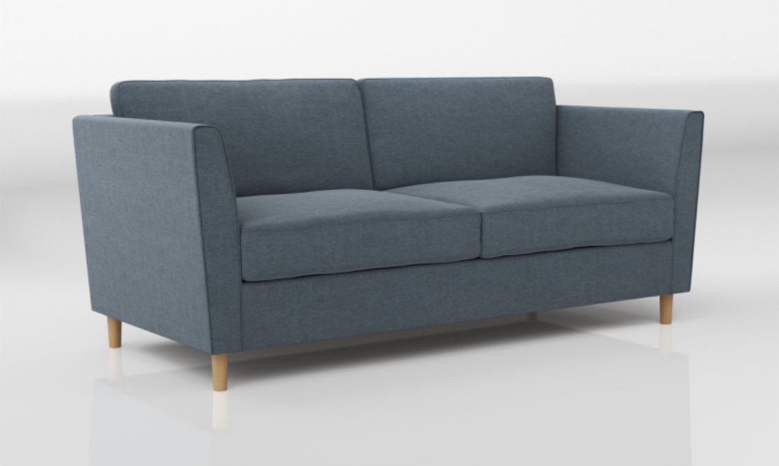 Rose Fabric 3 Seater Sofa